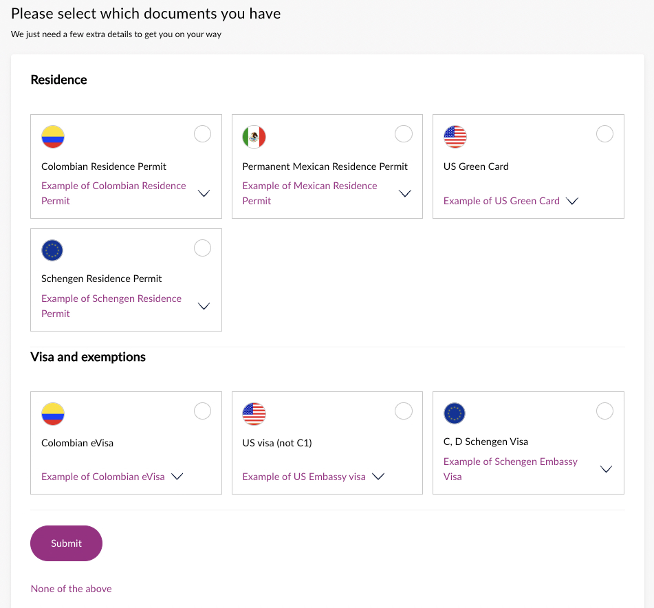 Sample UI, have-document questions Sample UI, have-document questions